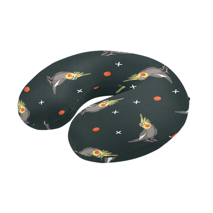 Cockatiel Pattern Print Design 02 U-Shaped Travel Neck Pillow
