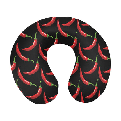 Chilli Pepper Pattern Print Design 01 U-Shaped Travel Neck Pillow