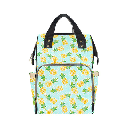 Pineapple Pattern Print Design PP01 Diaper Bag Backpack