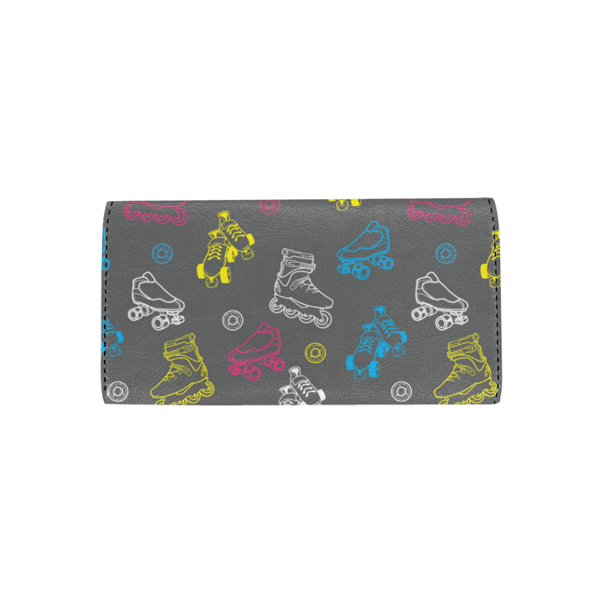 Roller skate Pattern Print Design A02 Women's Trifold Wallet