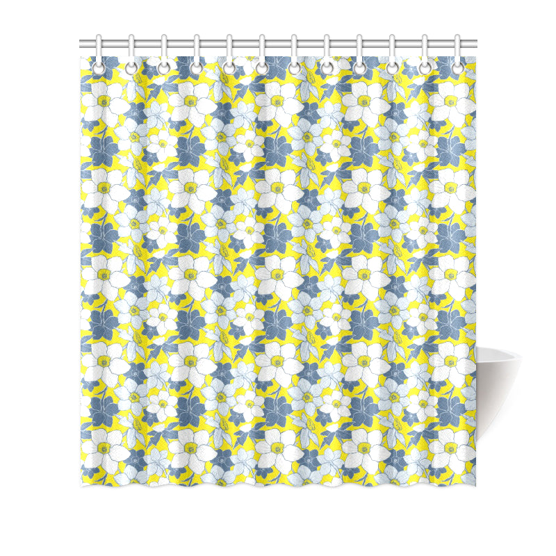 Daffodils Pattern Print Design 01 Shower Curtain