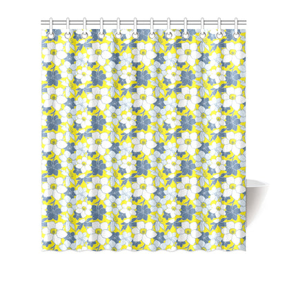 Daffodils Pattern Print Design 01 Shower Curtain