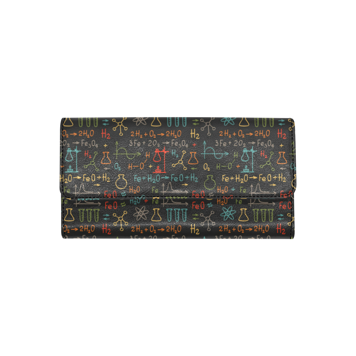 Chemical Pattern Print Design 03 Women's Trifold Wallet