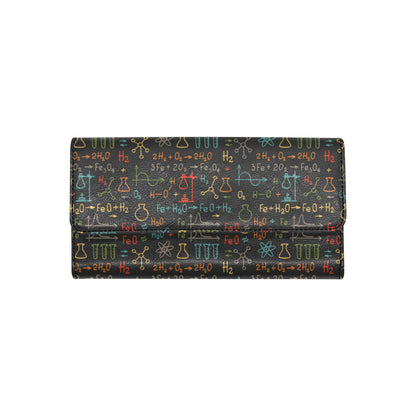 Chemical Pattern Print Design 03 Women's Trifold Wallet
