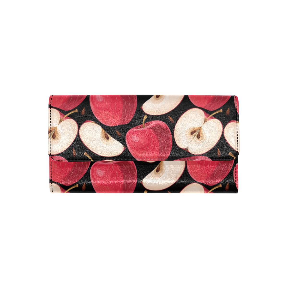 Apple Pattern Print Design AP02 Women's Trifold Wallet