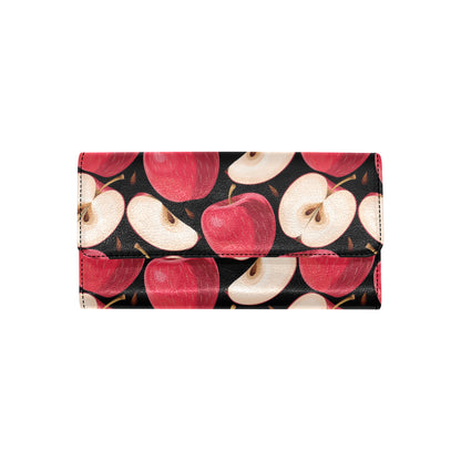 Apple Pattern Print Design AP02 Women's Trifold Wallet