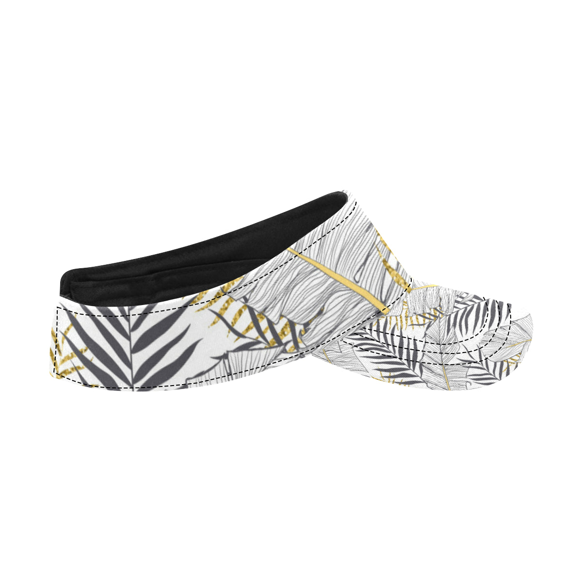 Gold Glitter Tropical Palm Leaves Unisex Sun Visor