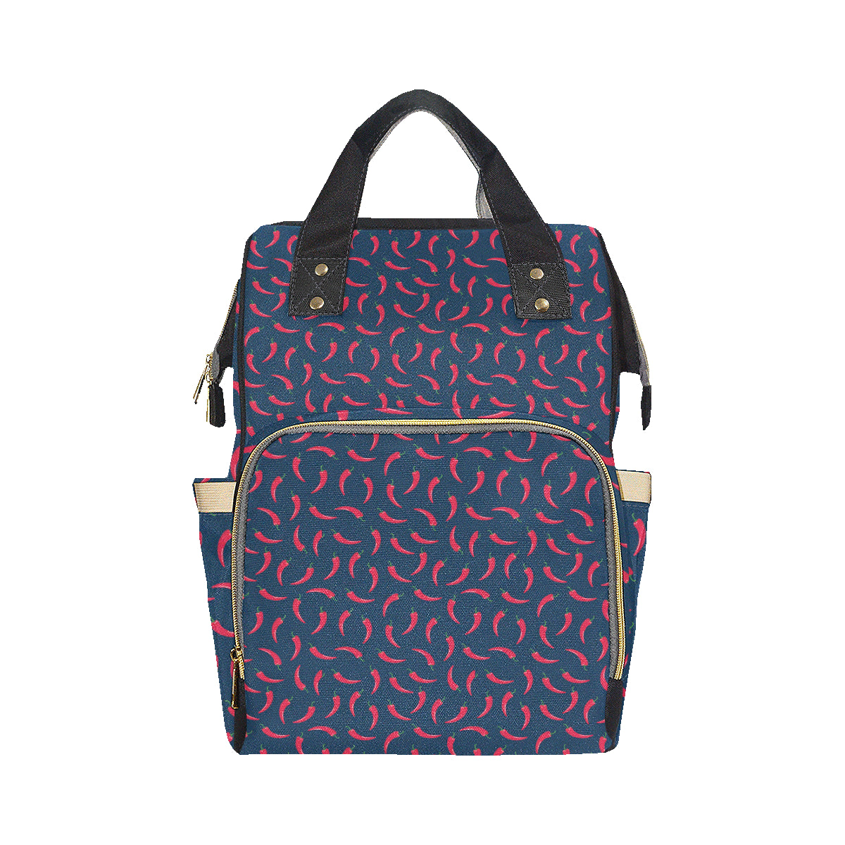 Chilli Pepper Pattern Print Design 03 Diaper Bag Backpack