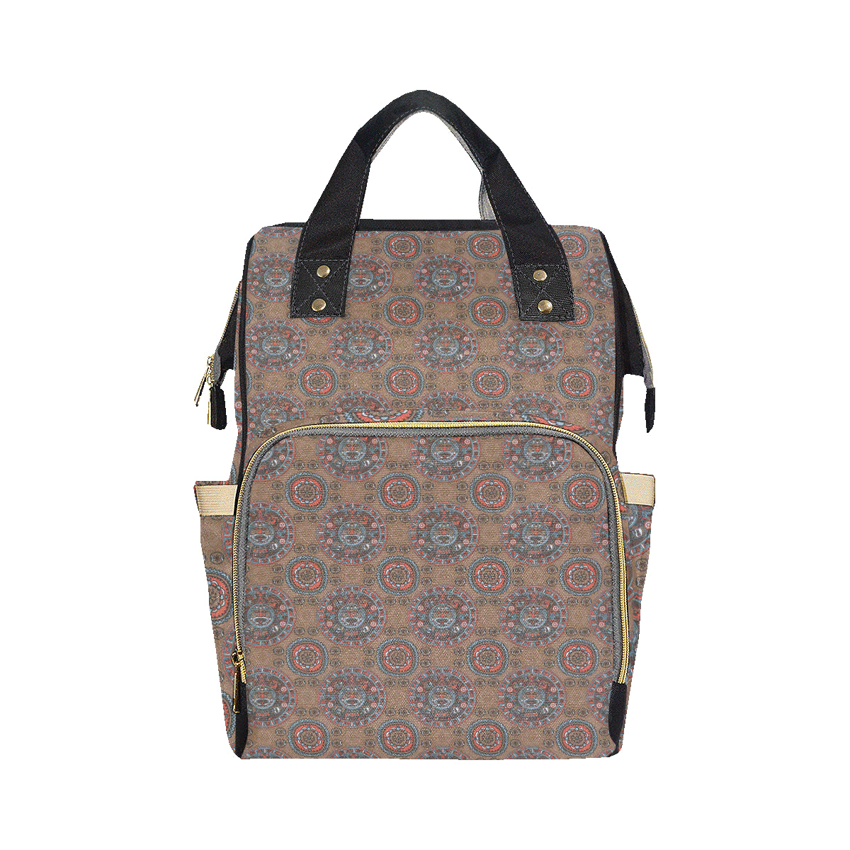 Calendar Aztec Design Print Pattern Diaper Bag Backpack