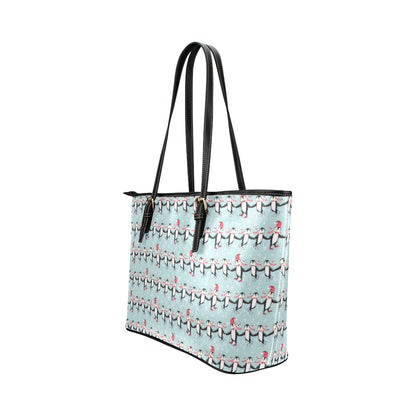 Penguin Sking Design Leather Tote Bag