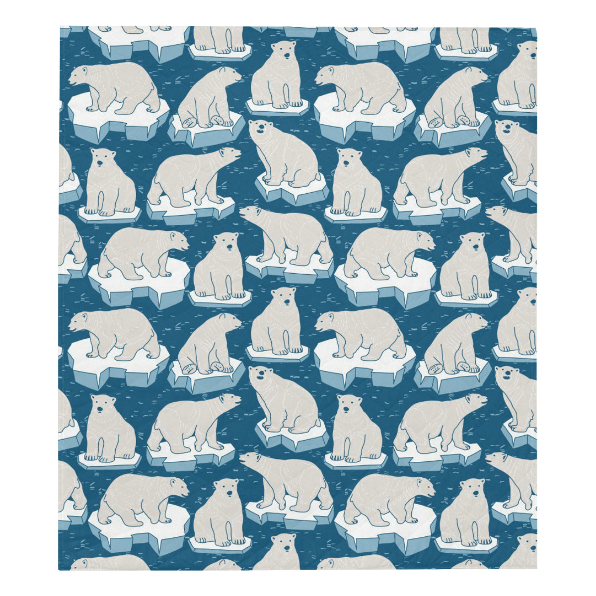 Polar Bear Pattern Print Design PB03 Premium Quilt