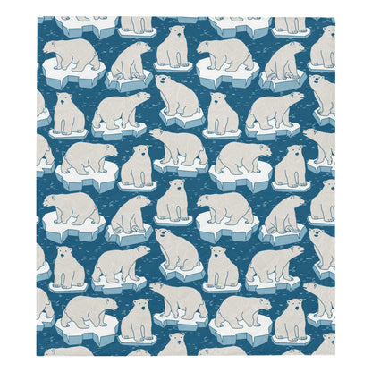 Polar Bear Pattern Print Design PB03 Premium Quilt