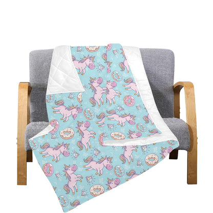 Donut Unicorn Pattern Print Design DN016 Premium Quilt
