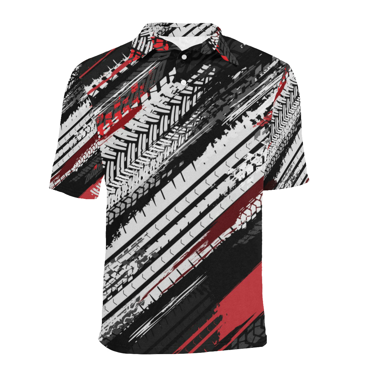 Racing Pattern Print Design A03 Men Polo Shirt