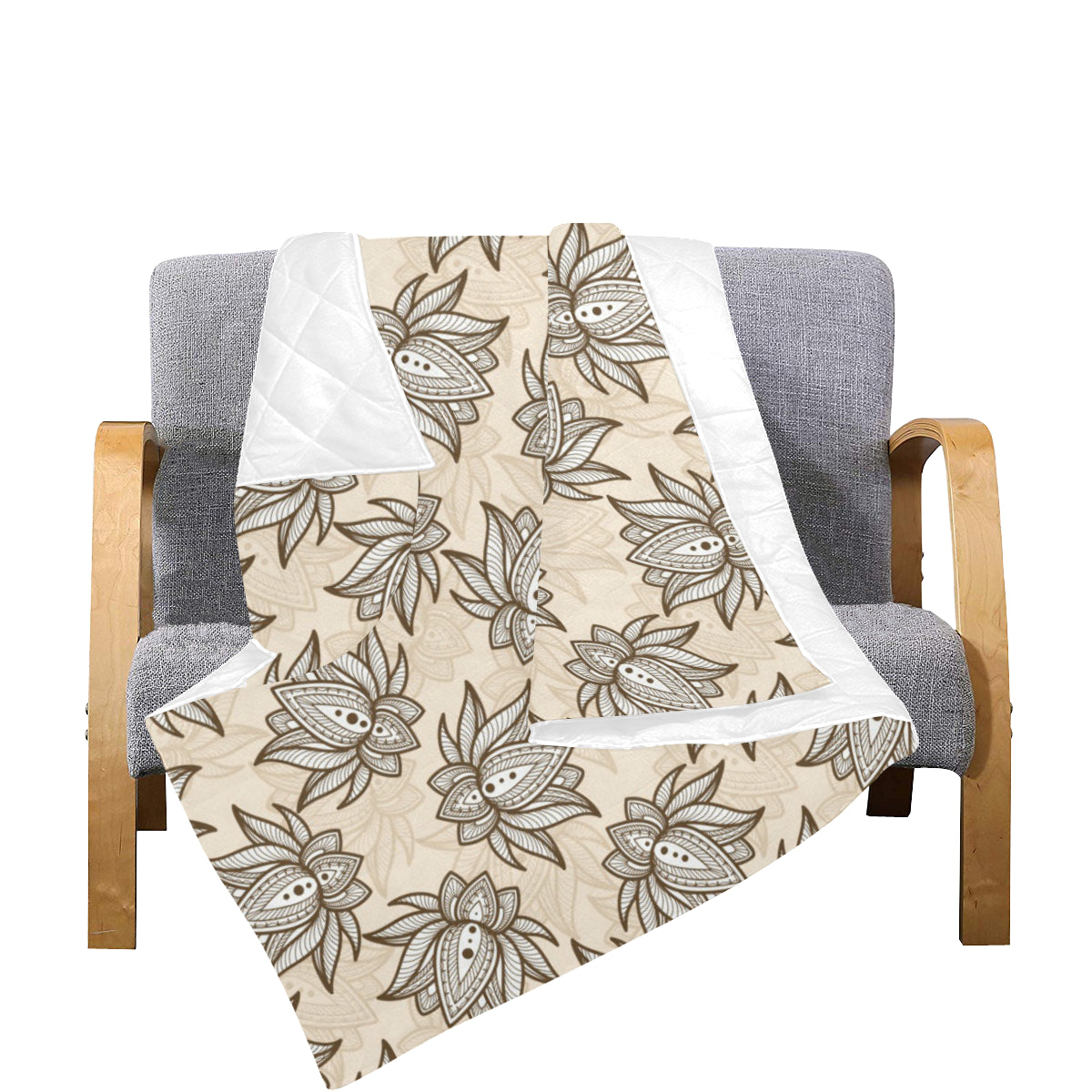 lotus Boho Pattern Print Design LO05 Premium Quilt