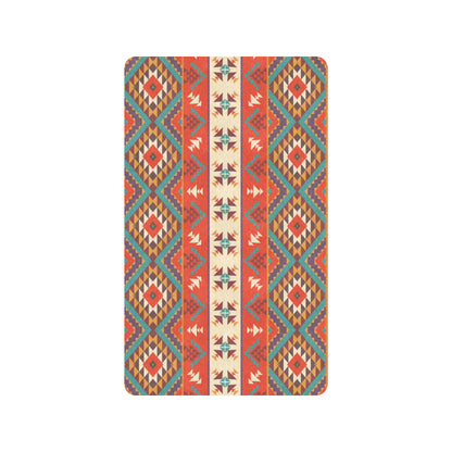 Aztec Red Print Pattern Rubber Doormat