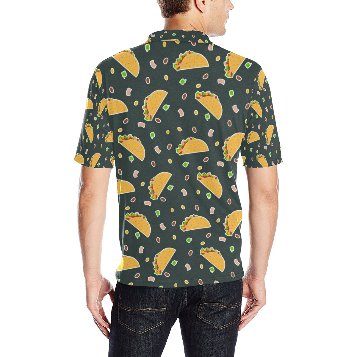 Taco Pattern Print Design TC02 Men Polo Shirt