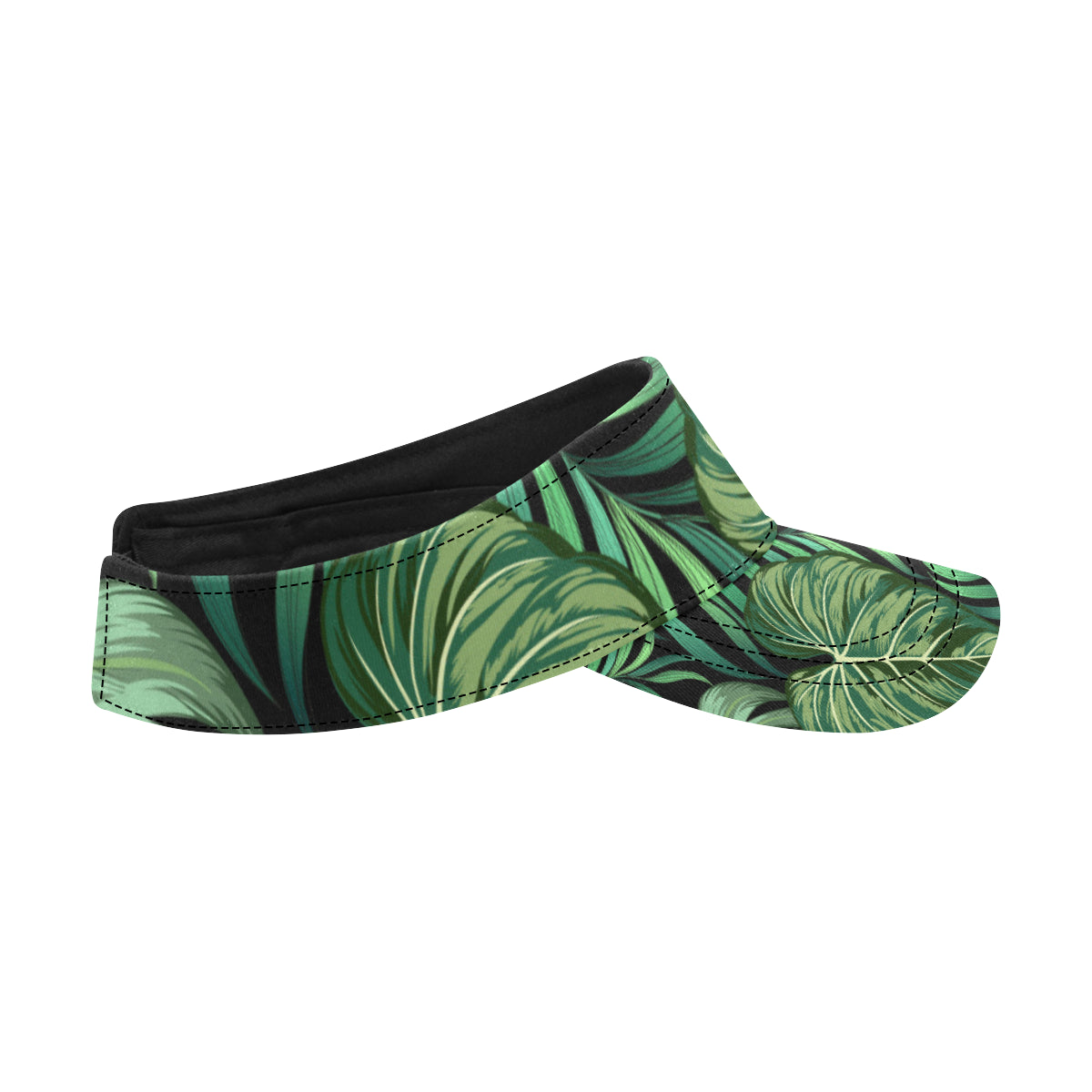 Green Fresh Tropical Palm Leaves Unisex Sun Visor