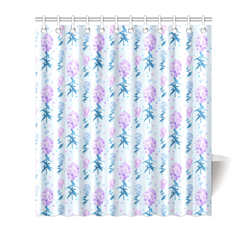 Lilac Pattern Print Design LI05 Shower Curtain