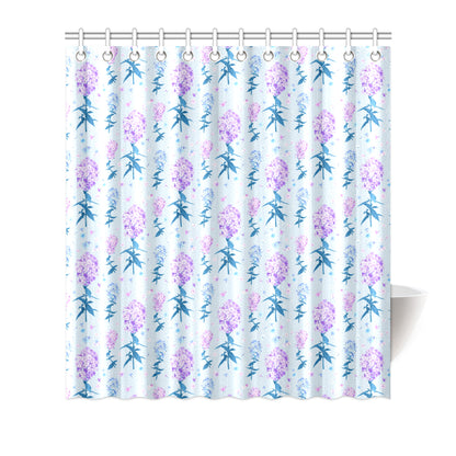 Lilac Pattern Print Design LI05 Shower Curtain