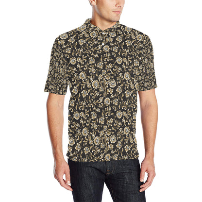 Brocade Pattern Print Design 03 Men Polo Shirt
