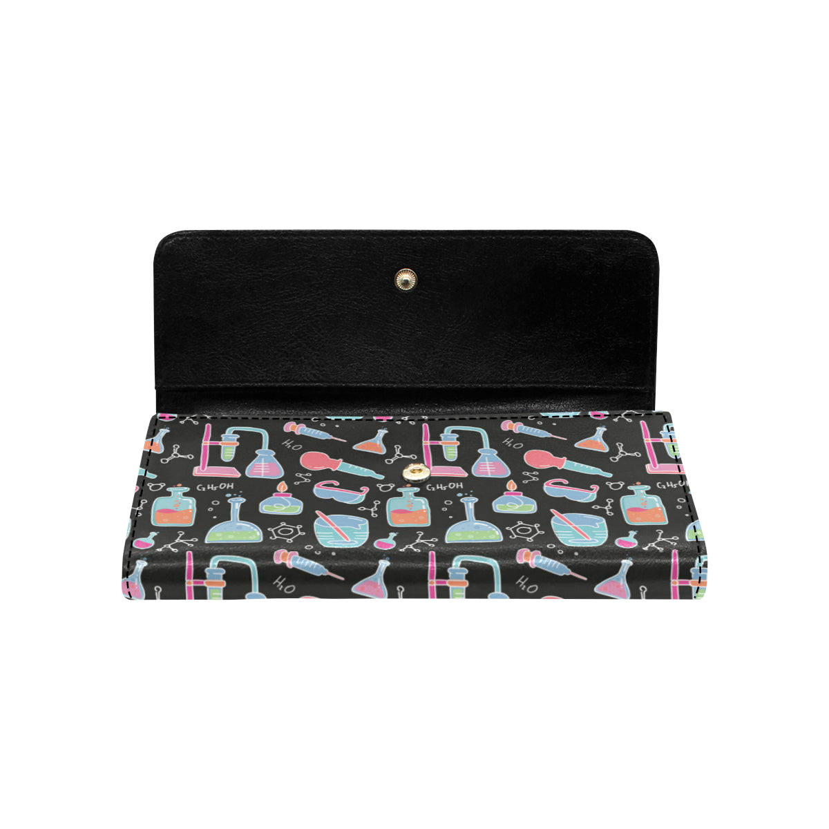 Chemical Pattern Print Design 06 Women's Trifold Wallet