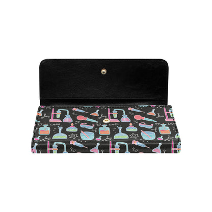 Chemical Pattern Print Design 06 Women's Trifold Wallet