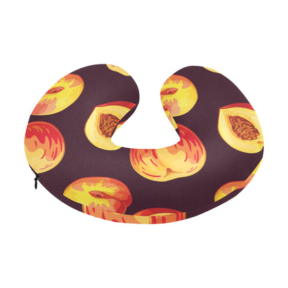 Peach Pattern Print Design A04 U-Shaped Travel Neck Pillow