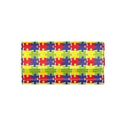Autism Awareness Pattern Print Design 03 Women's Trifold Wallet