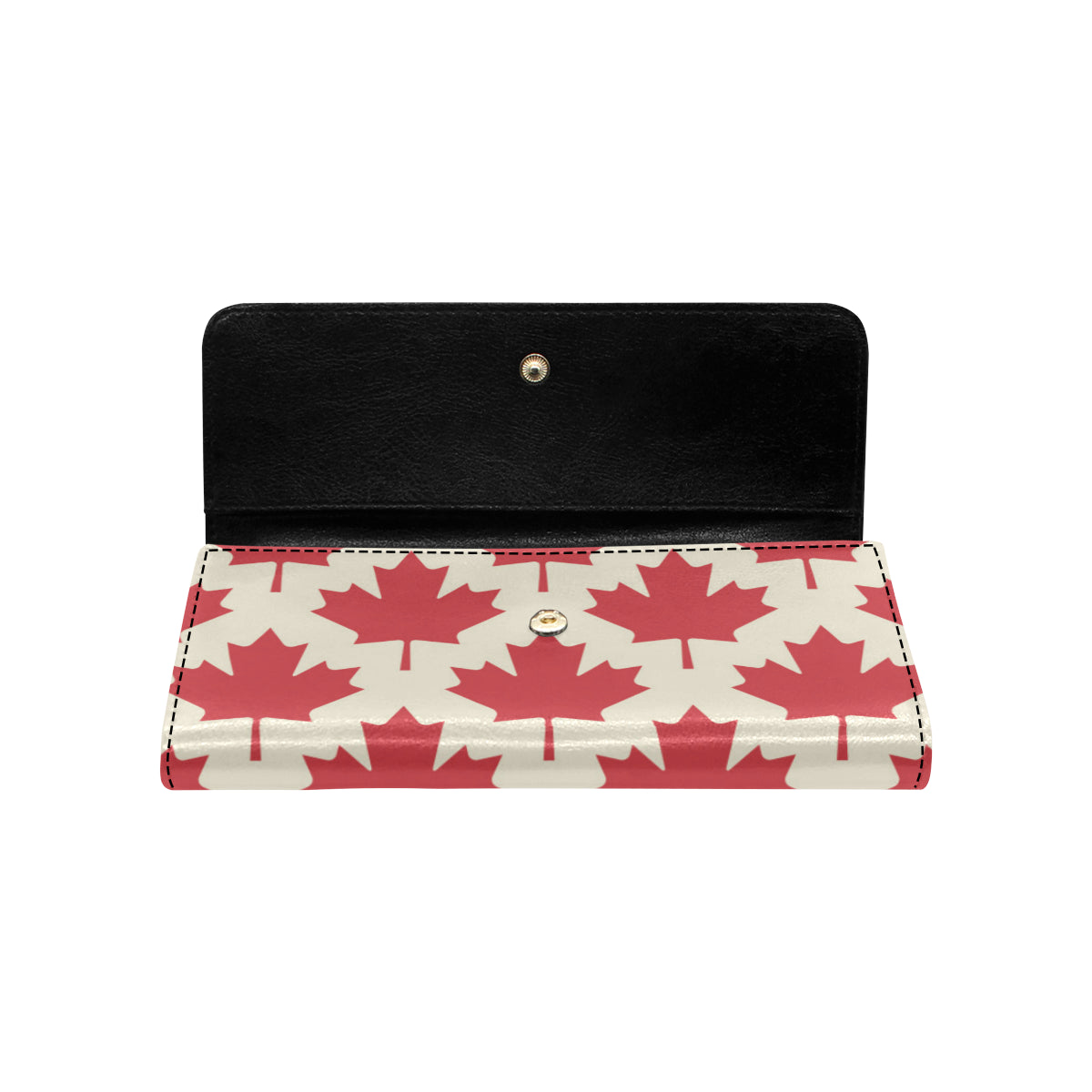 Maple Leaf Pattern Print Design 03 Women's Trifold Wallet