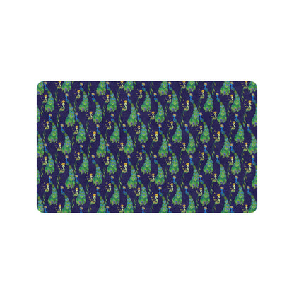 Peacock Art Design Print Rubber Doormat