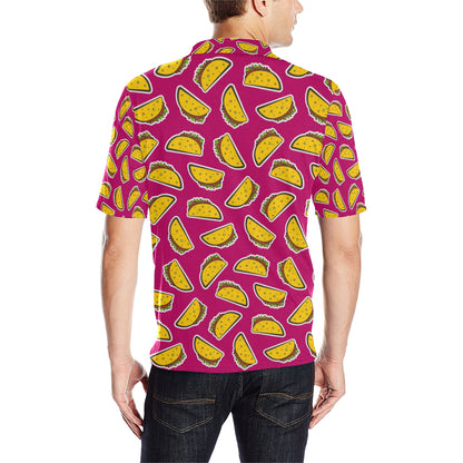 Taco Pattern Print Design TC01 Men Polo Shirt