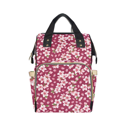 Cherry Blossom Pattern Print Design CB06 Diaper Bag Backpack