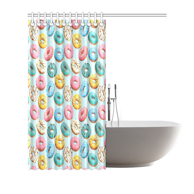 Donut Pattern Print Design DN05 Shower Curtain