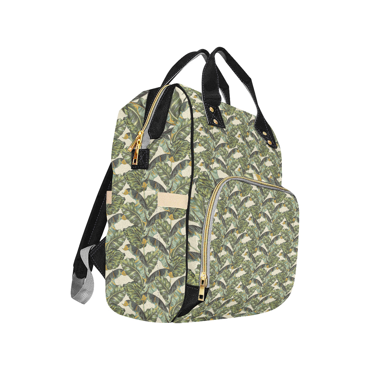 Banana Leaf Pattern Print Design 04 Diaper Bag Backpack