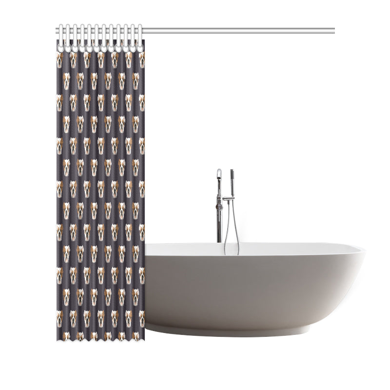 Bulldogs Pattern Print Design 03 Shower Curtain