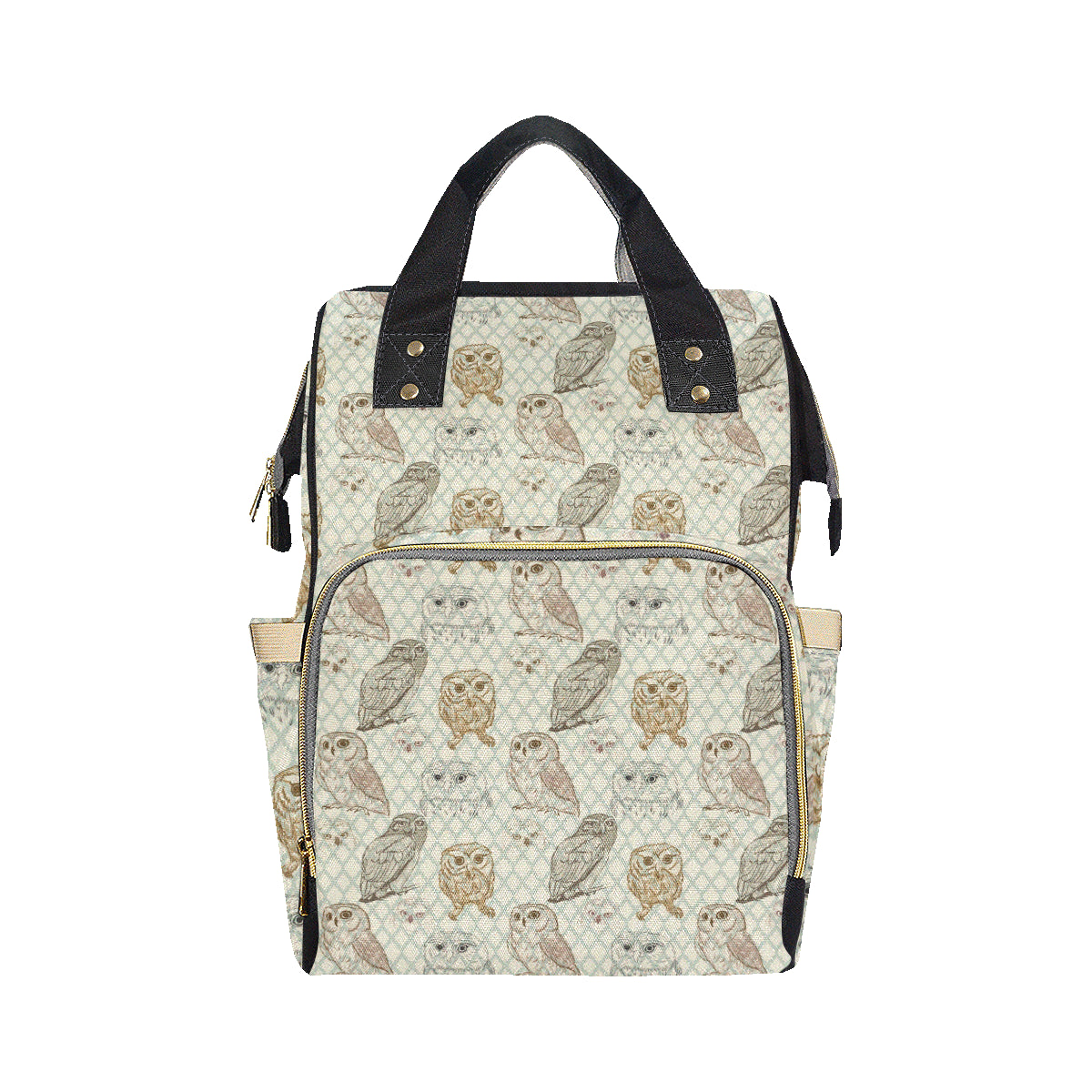 Owl Pattern Print Design A03 Diaper Bag Backpack