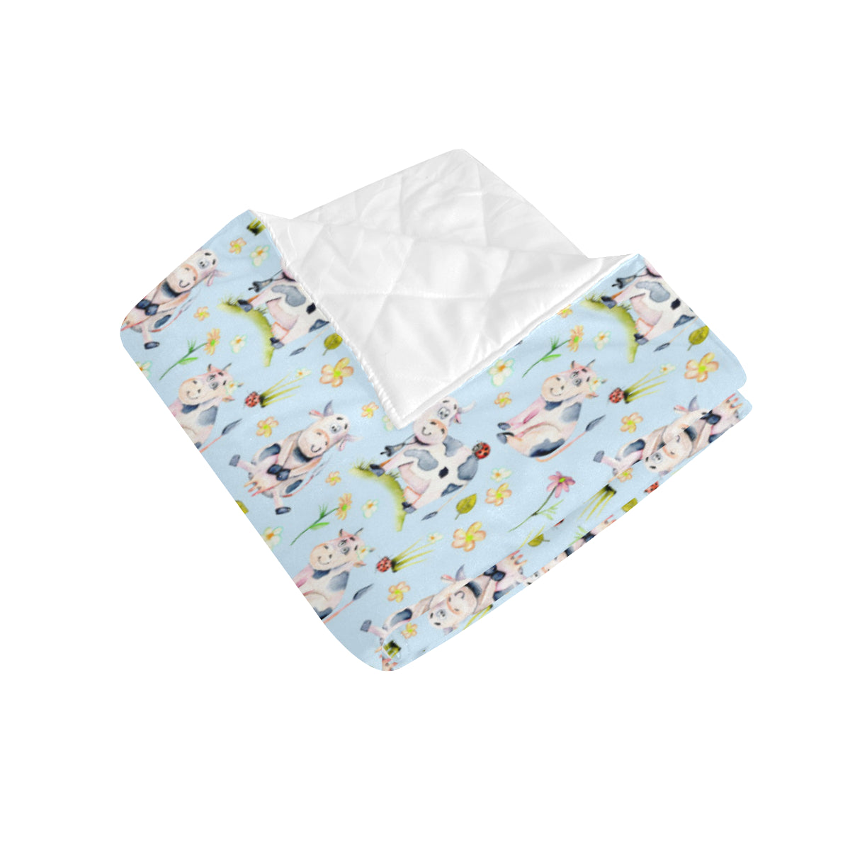 Cow Happy Pattern Print Design 05 Premium Quilt