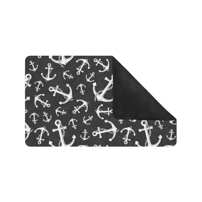 Anchor Black White Rubber Doormat