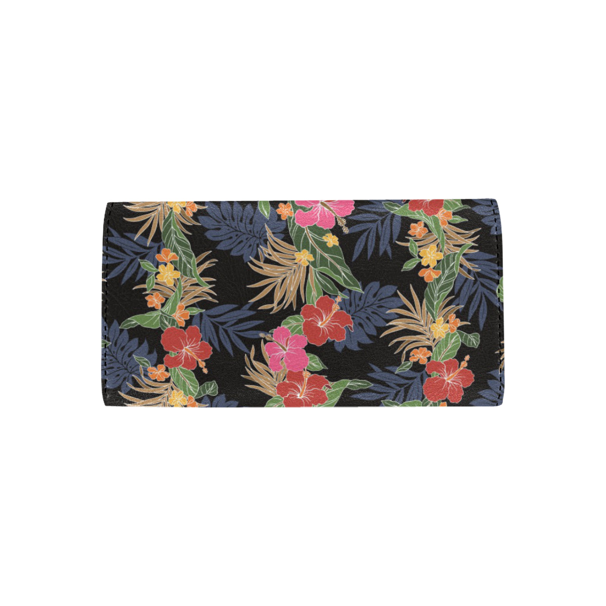 Hawaiian Themed Pattern Print Design H011 Women's Trifold Wallet