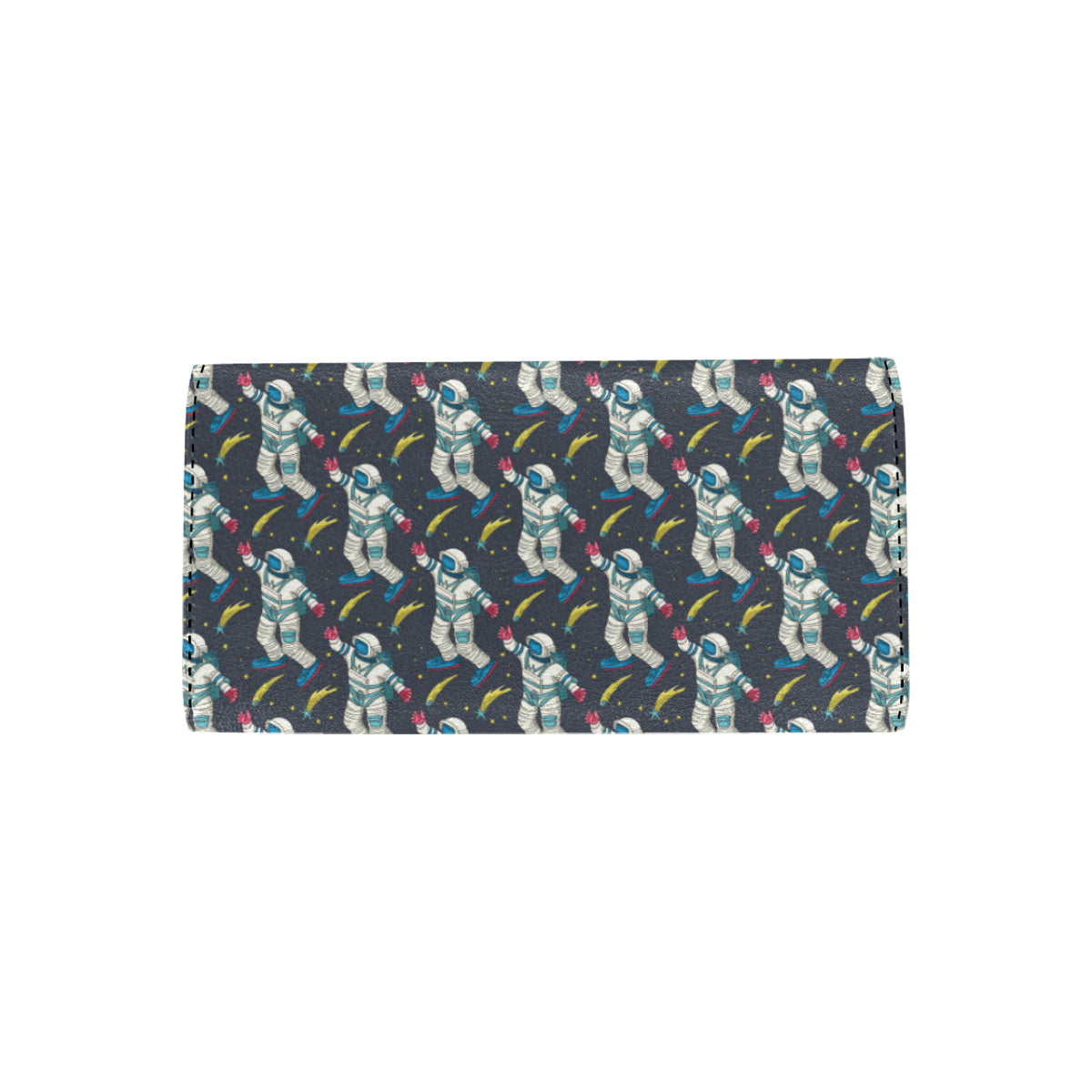 Astronaut Pattern Print Design 04 Women's Trifold Wallet