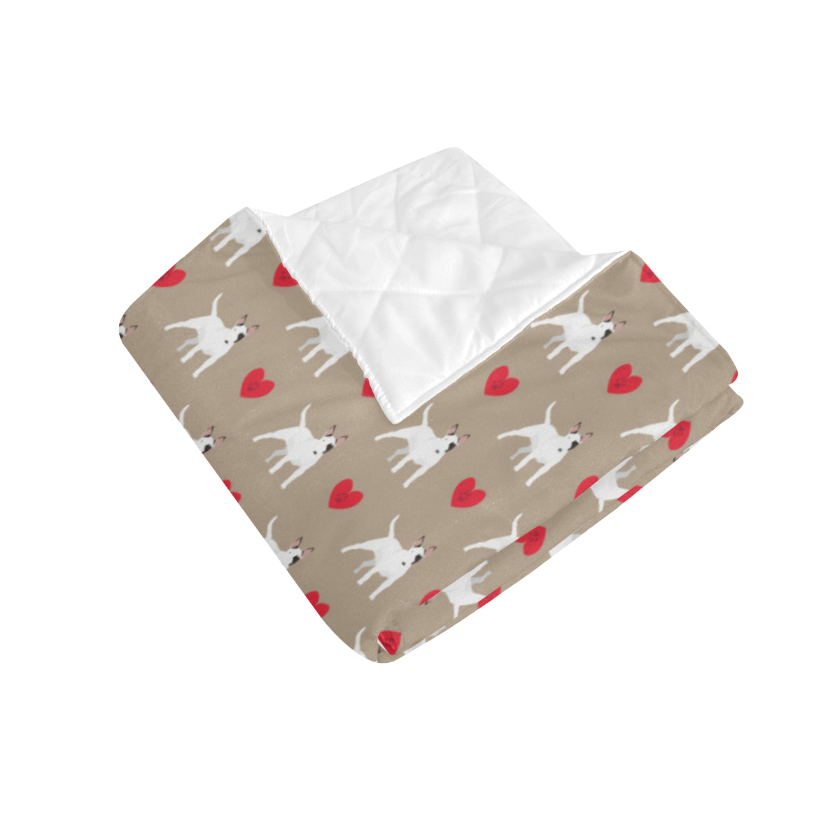 Bull Terriers Pattern Print Design 01 Premium Quilt