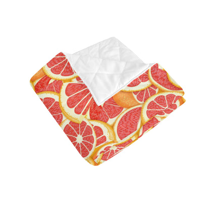 Grapefruit Pattern Print Design GF02 Premium Quilt