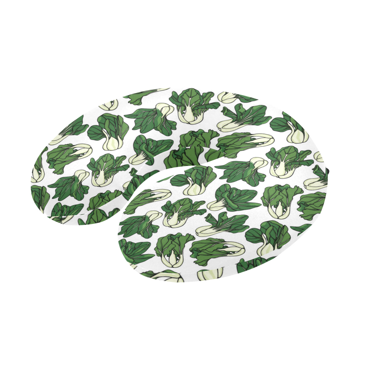 Bok Choy Pattern Print Design 02 U-Shaped Travel Neck Pillow