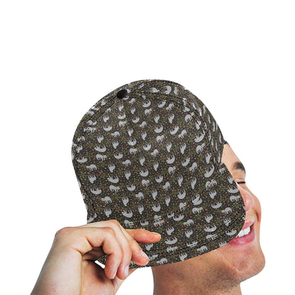 Sloth Cute Design Themed Print Snapback Cap