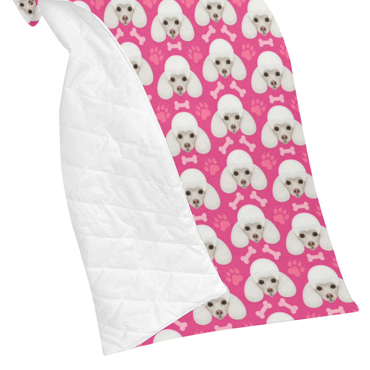 Poodle Pattern Print Design A04 Premium Quilt