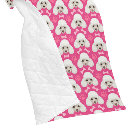 Poodle Pattern Print Design A04 Premium Quilt