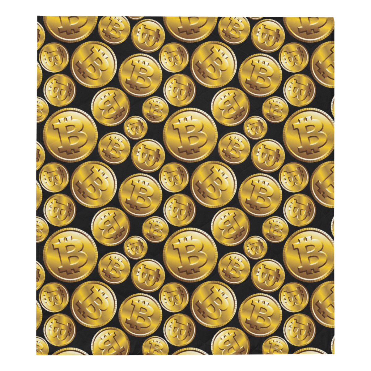 Bitcoin Pattern Print Design DO05 Premium Quilt