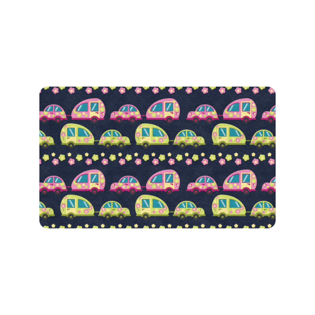 Camper Cute Camping Design No 3 Print Rubber Doormat