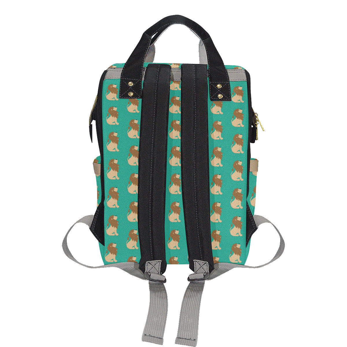 Lion Pattern Print Design 02 Diaper Bag Backpack